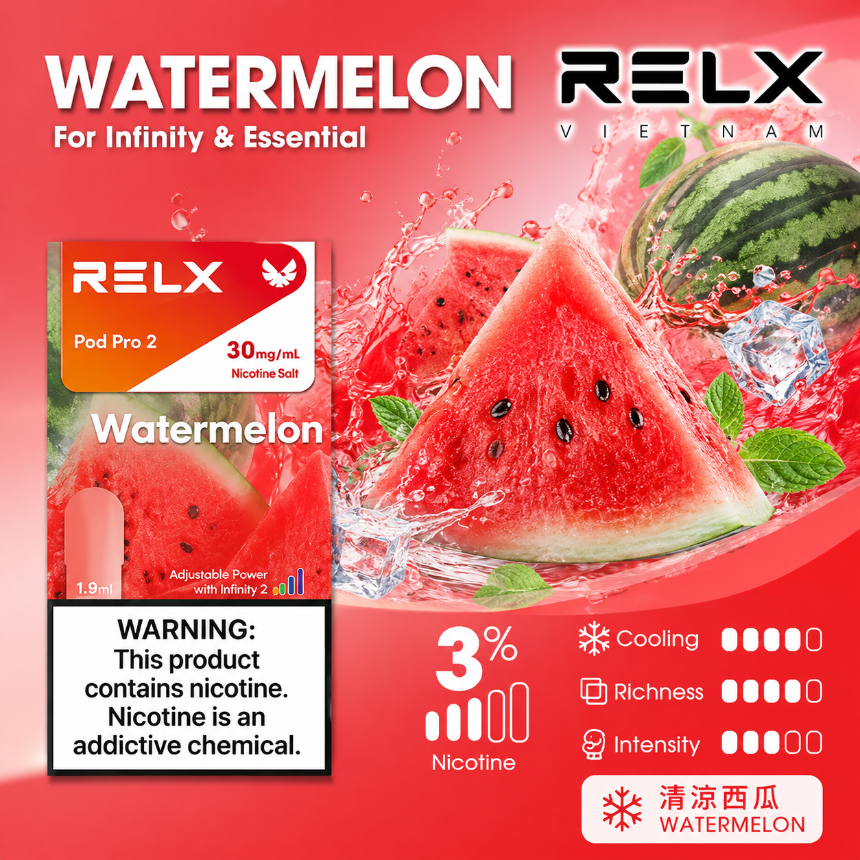 RELX 悅刻六代系列煙彈 清涼西瓜