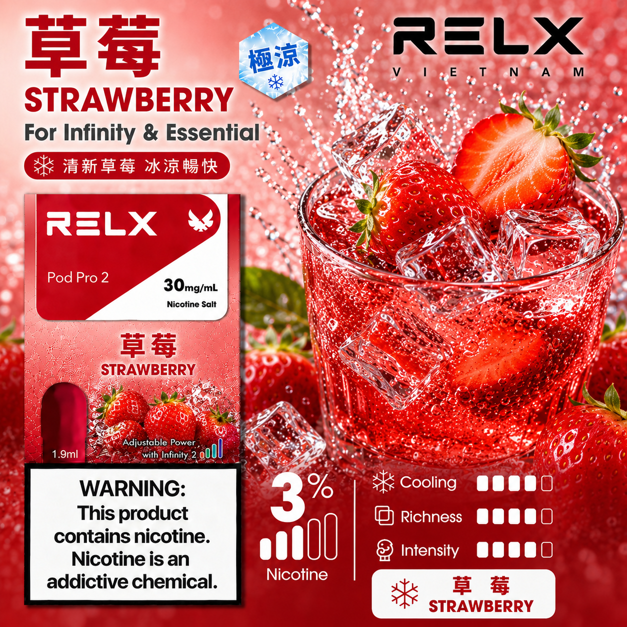 RELX 悅刻六代系列煙彈 草莓