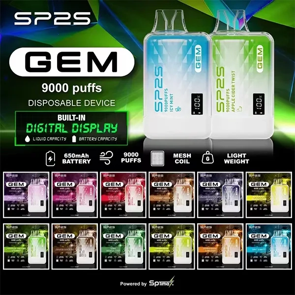 SP2S GEM 一次性電子煙 9000口 可充電